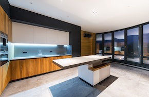 Kitchen being opened up and remodelled during a home conversion